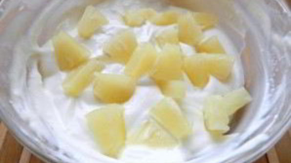 бланманже творожное с фруктами