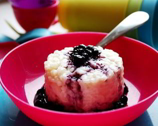 Черничный рисовый пудинг