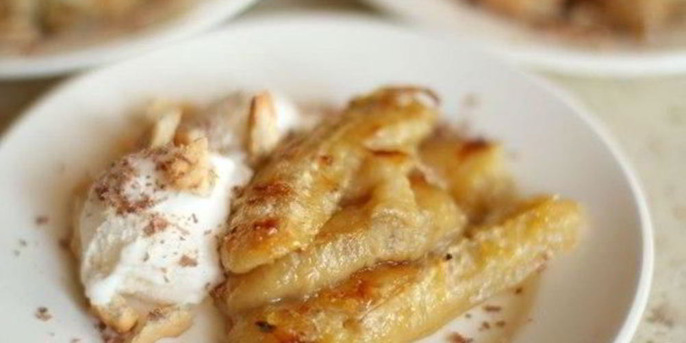 Рецепт десерта иза запеченных бананова