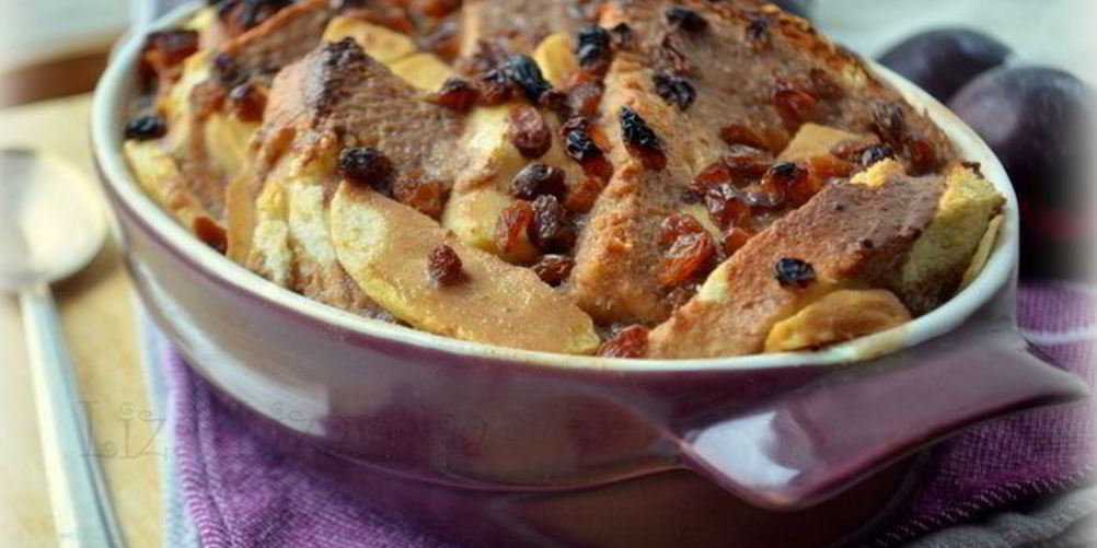 Рецепт хлебного яблочного пудинга с белым шоколадом