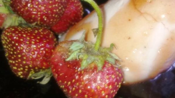 клубничная панна котта с соусом