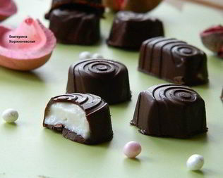 Шоколадные конфеты с творожным сыром