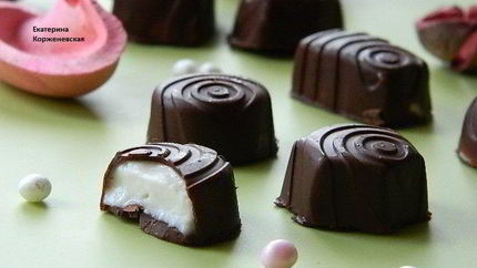 Шоколадные конфеты с творожным сыром