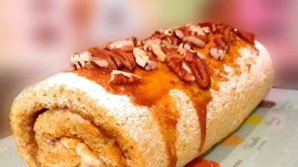 Бисквитный рулет с масляным кремом