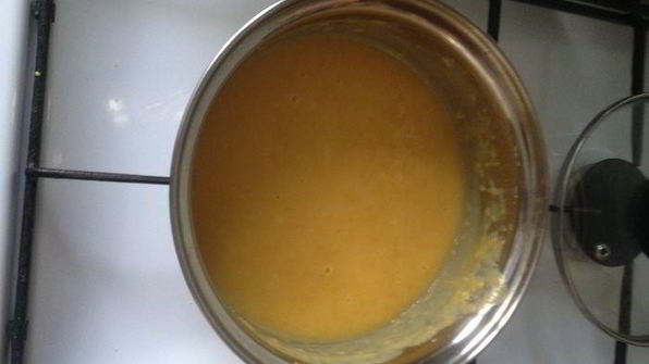 блинный тортик с кремом из апельсинов и сгущенки