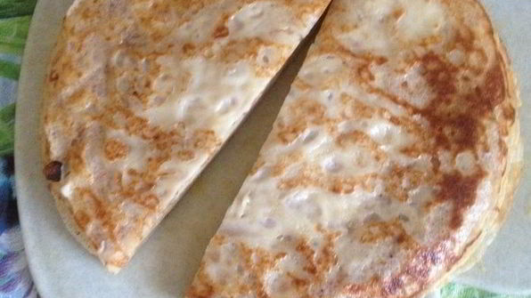 блинный тортик с кремом из апельсинов и сгущенки