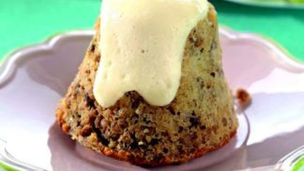 Гречневый пудинг с черносливом и заварным кремом