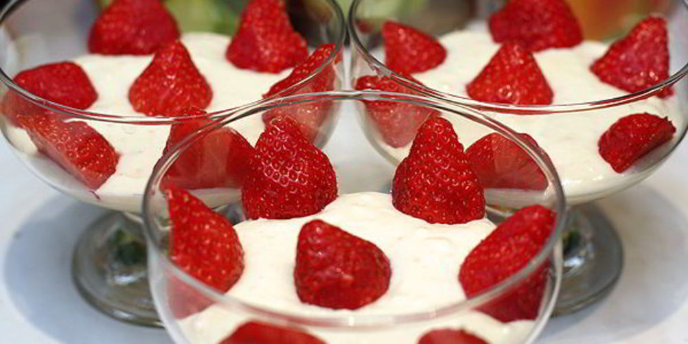 Рецепт клубники с творожным кремом