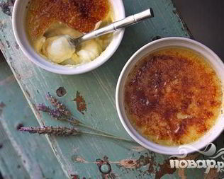 Крем-брюле с лавандой и медом