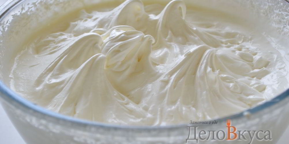 Рецепт крема из взбитых сливок