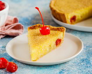 Кростата с кремом из манной крупы