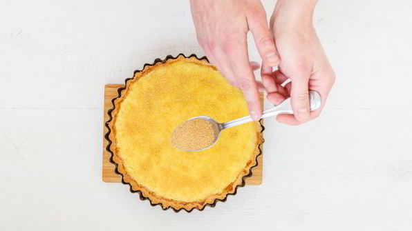 кростата с кремом из манной крупы