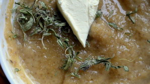 курица по-китайски с грибным кремом