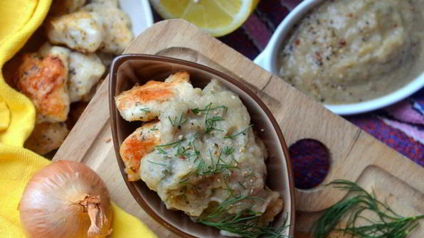 курица по-китайски с грибным кремом