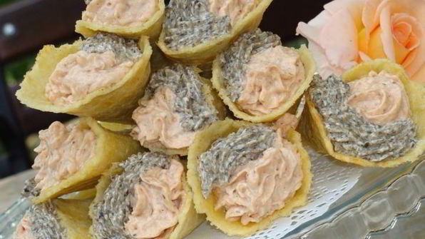 сырные трубочки с кремом