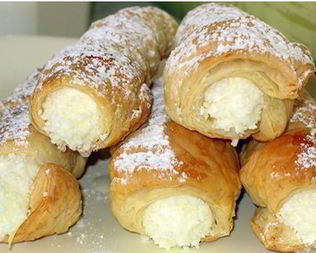 Трубочки с кремом