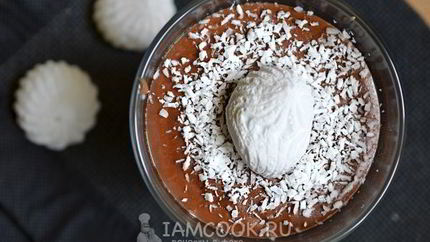 Заварной крем-пудинг без яиц