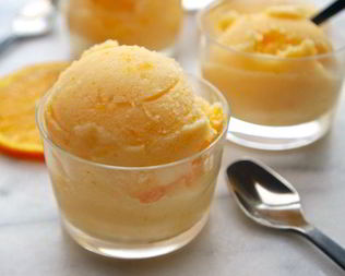 Мандариновое мороженое на молоке