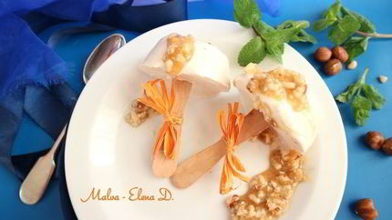 Творожное мороженое с мягким грильяжем