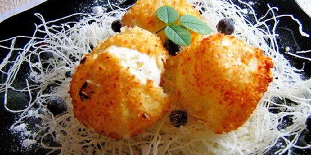 Рецепт жареного мороженого с фунчезой