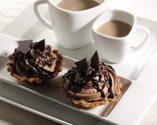 Бананово-кофейный мусс в корзиночках