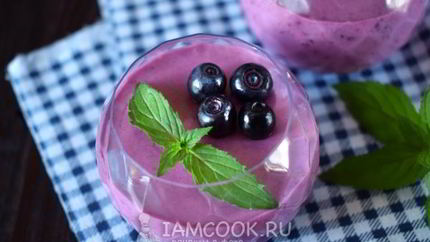 Десерт Черничный мусс