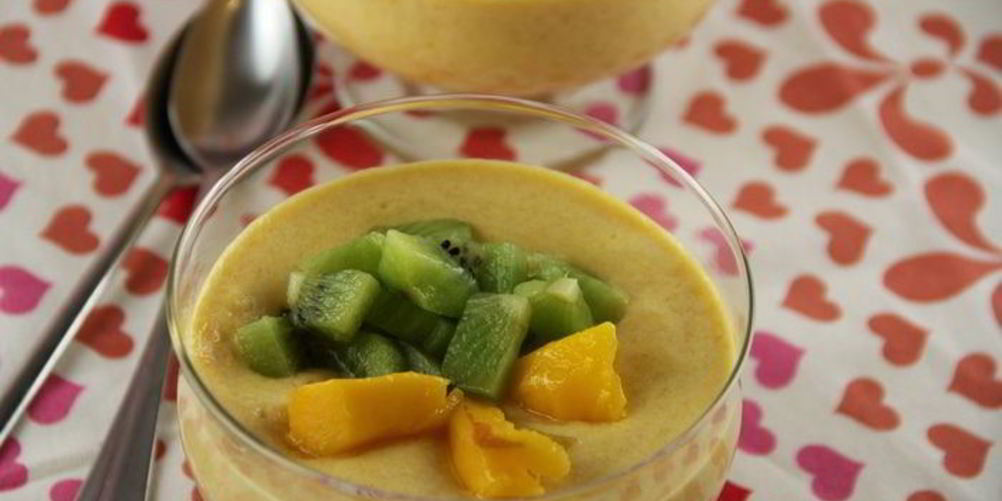 Рецепт легкого крема-мусса из манго с рикоттой