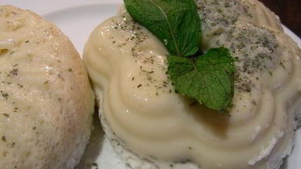 Легкий мятно-лимонный мусс-желе