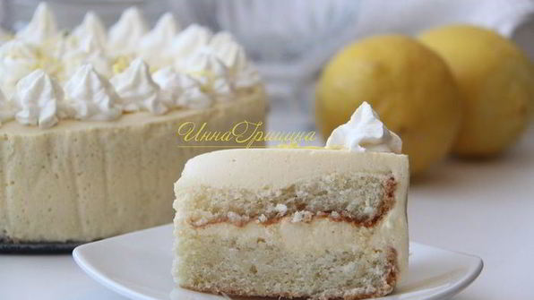 лимонный муссовый торт