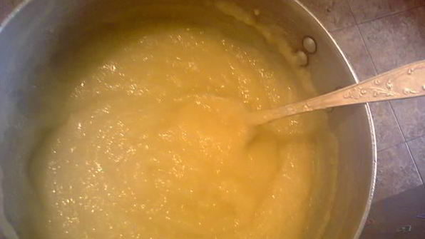 мусс яблочный на манной крупе