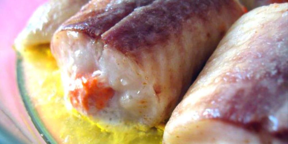 Рецепт рыбных рулетиков с рыбным муссом