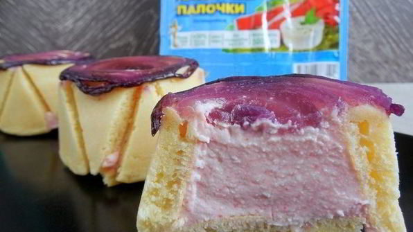 шарлотт с крабовым муссом