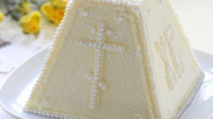 Печеная творожная пасха с цукатами