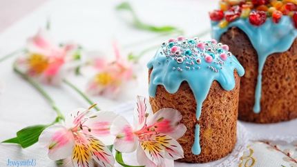 Сочный творожный кулич