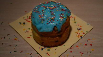 Творожный бездрожжевой кулич