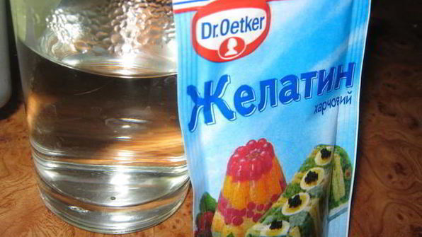 сметанное желе с бананами