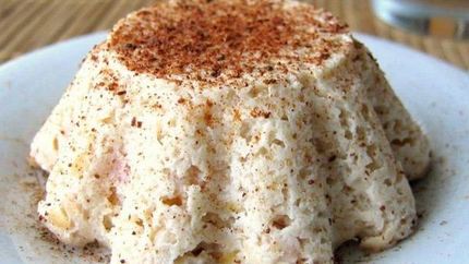 Легкое творожное суфле с яблоком в микроволновке