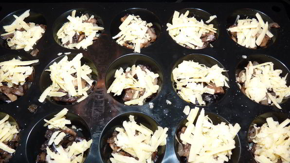 мини-суфле из шампиньонов