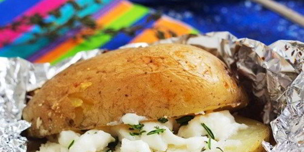 Рецепт печеного картофеля с суфле из тимьяна