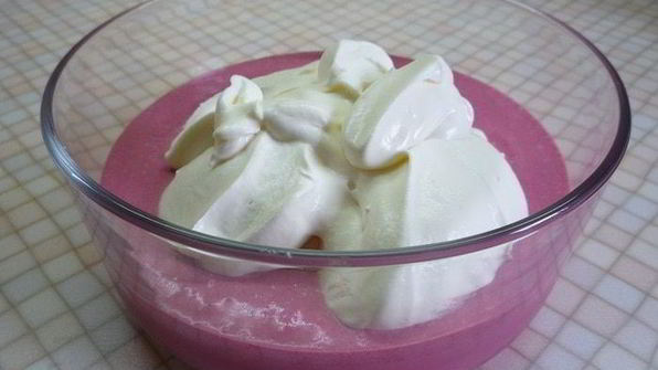 сливочно-вишневое суфле с творогом и шоколадом