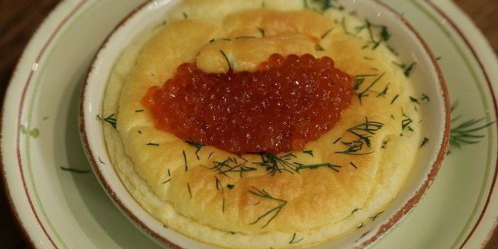 Рецепт сливочного суфле с красной икрой