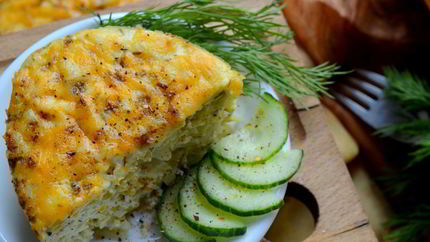 Творожное суфле со свежей капустой