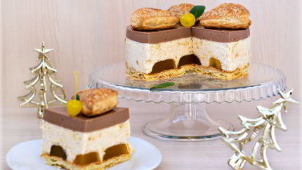 Яблочно-шоколадный торт-суфле