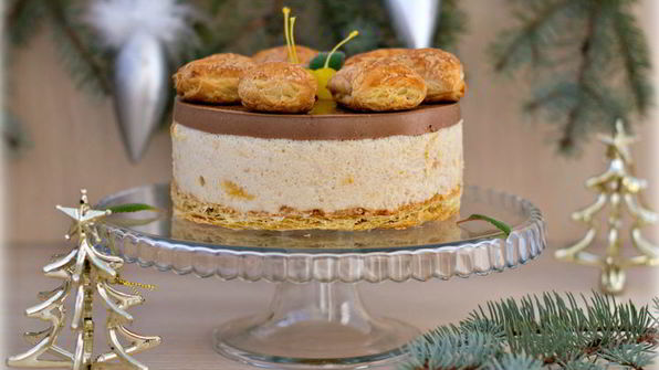 яблочно-шоколадный торт-суфле