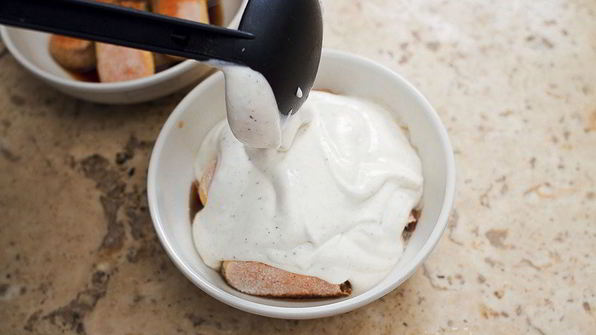 быстрый тирамису с малиной и мятой