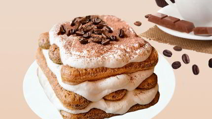 Тирамису с маскарпоне и сгущенным молоком