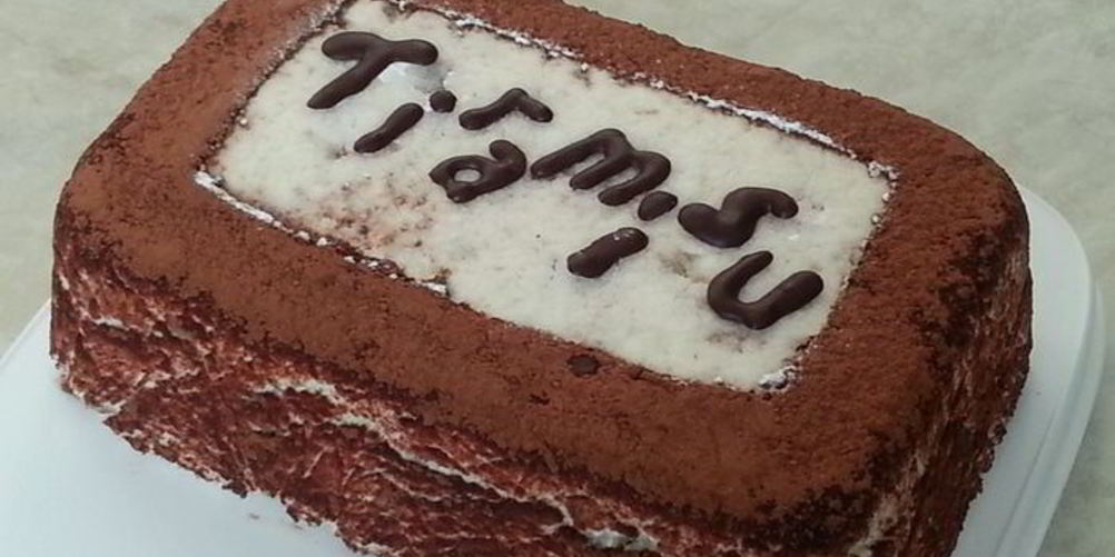 Рецепт творожного тирамису с кусочками какао-желе