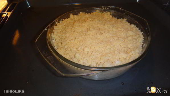 яблочный крамбль с кокосовой стружкой