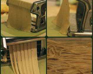 Домашняя пшенично-яичная лапша