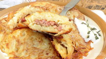 Драники картофельные с мясом